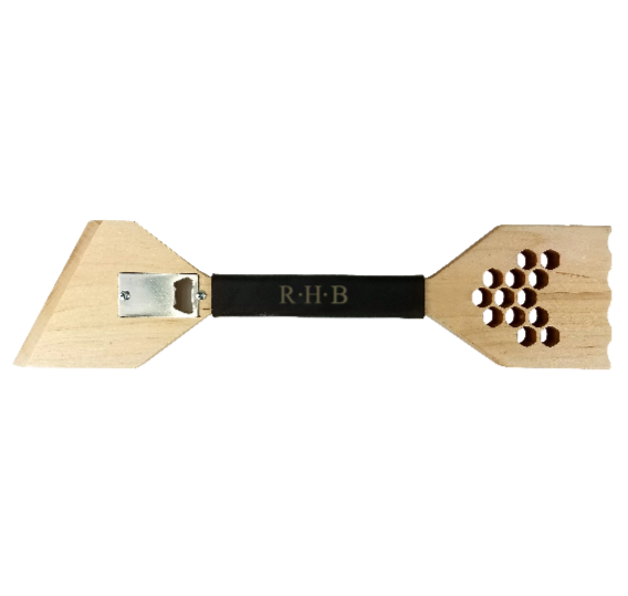 Virginia Tech Hokies - Hardwood BBQ Grill Scraper with Bottle Opener