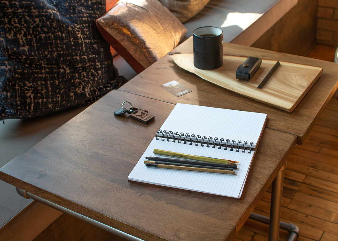 Wood Customizable Spiral Journal with Corporate Logo