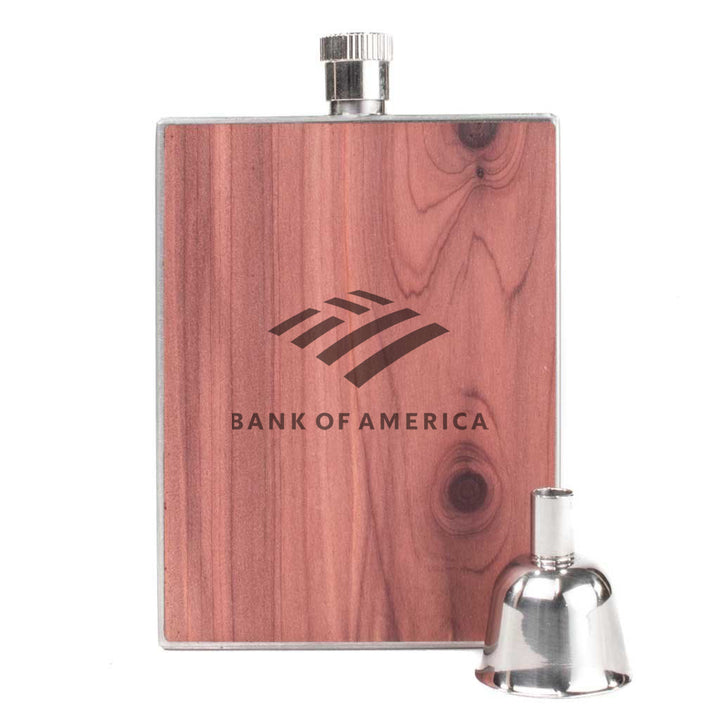 Wood Flask 3 oz. with Corporate Logo