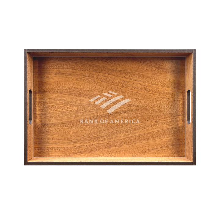 Wood Serving Tray with Corporate Logo