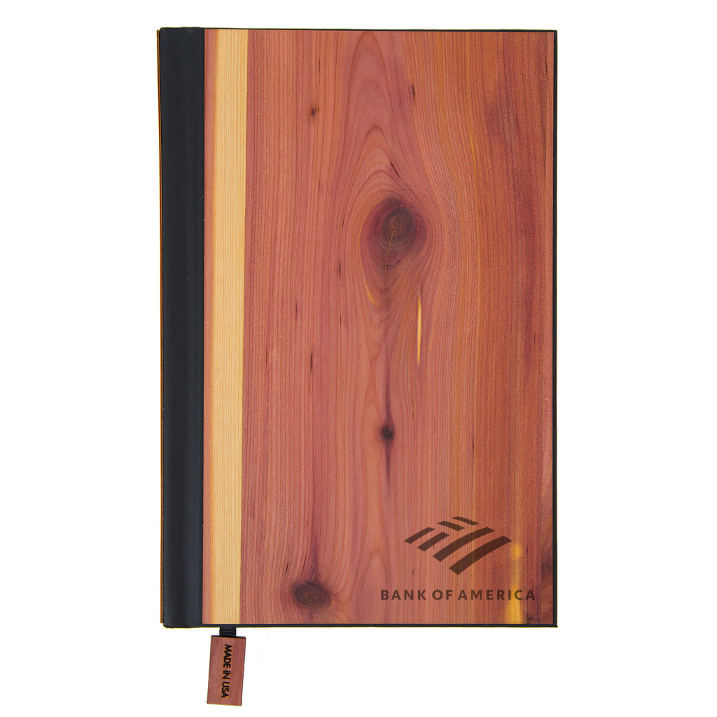 Wood Customizable Journal with Corporate Logo