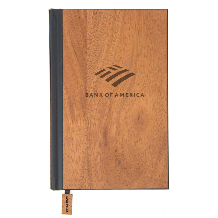 Wood Customizable Journal with Corporate Logo