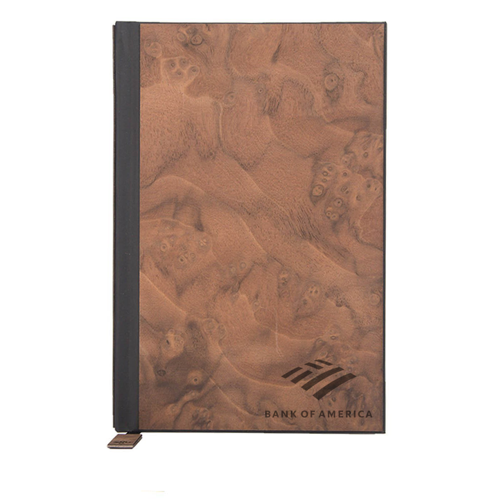 Wood Customizable Journal with Corporate Logo