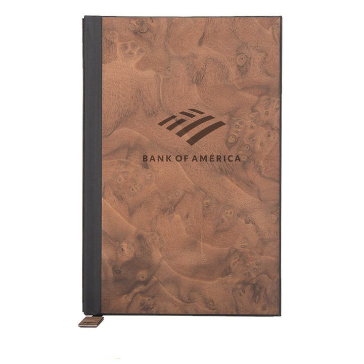 Wood Customizable Journal with Corporate Logo