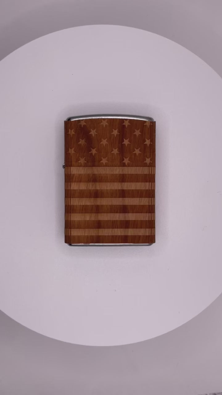 Zippo ジッポライター WOODCHUCK USA American Flag Wrap 49332-