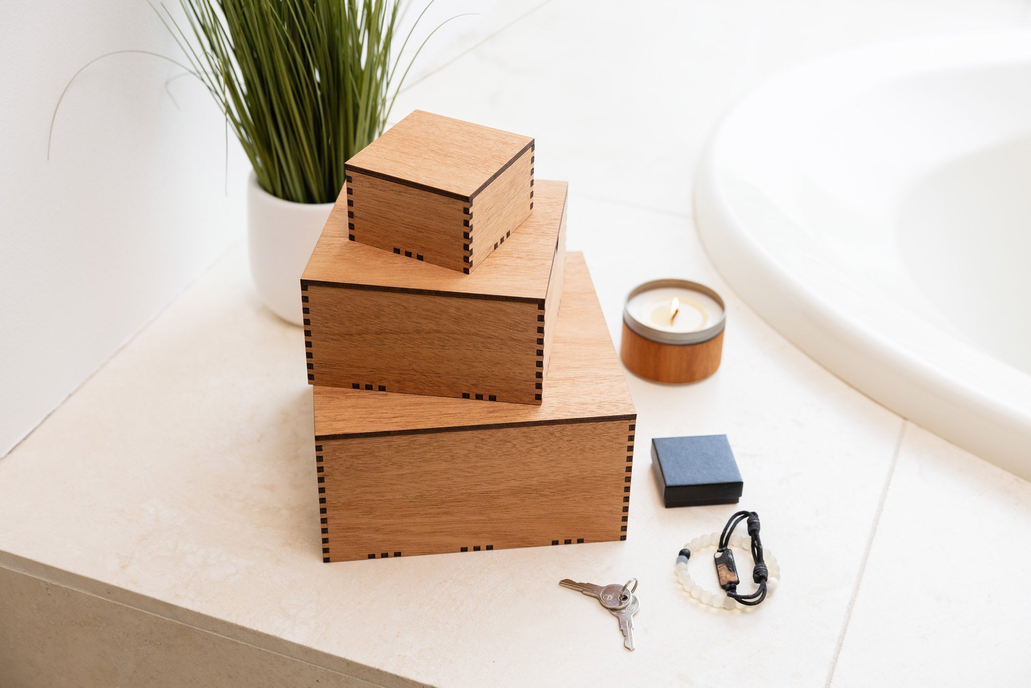 Hexagon Classic Wavy Wooden Gift Box – erdaglobal.com